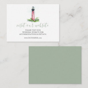 Lighthouse Wedding Website Insert Card