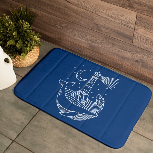 Lighthouse Whale Bath Mat (Creator Uploaded)