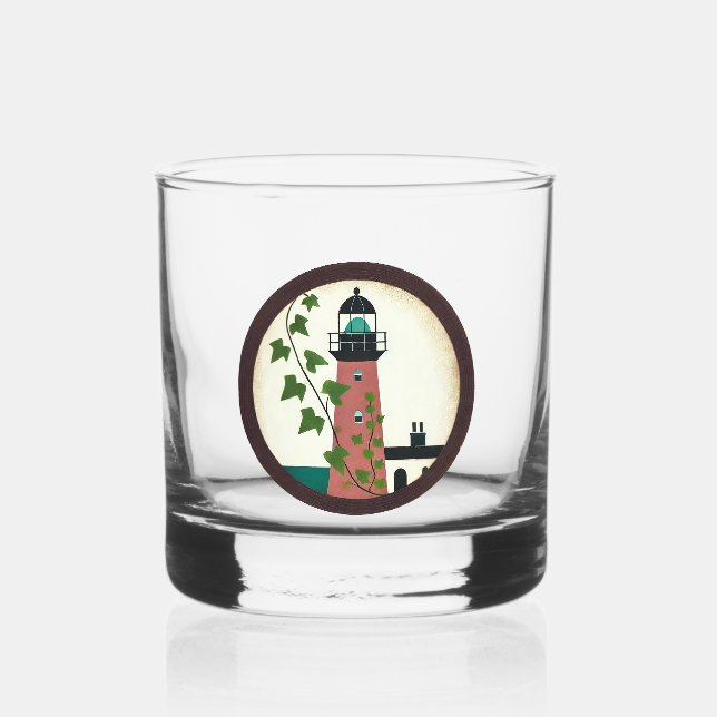 Lighthouse                                         whiskey glass (Front)