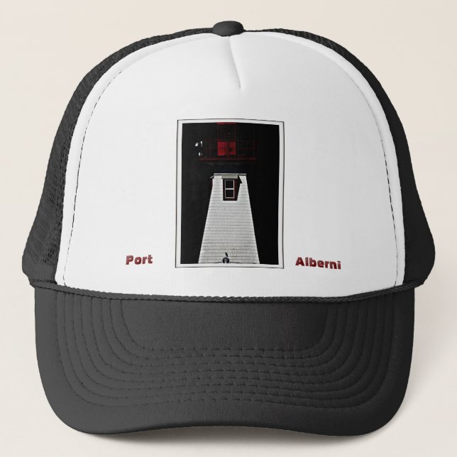 Lighthouse with crow hat, Port, Alberni BC Trucker Hat (Front)