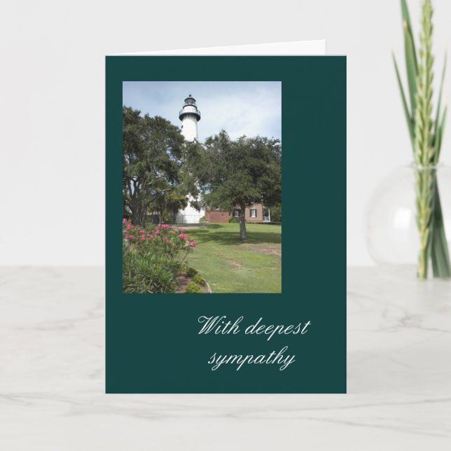 Lighthouse With Deepest Sympathy Card (Front)