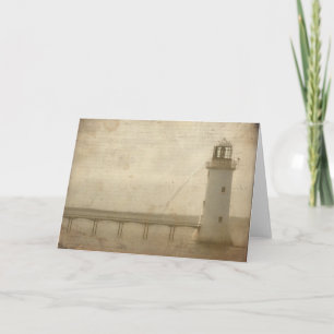 Lighthouse With Texture Card
