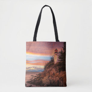 Lighthouses Acadia National Park Maine Tote Bag