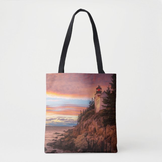 Lighthouses | Acadia National Park Maine Tote Bag (Front)