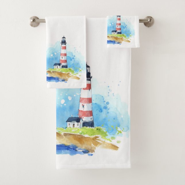 Lighthouses Bath Towel Set (Insitu)