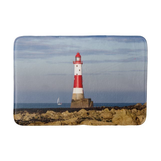Lighthouses | Beachy Head Lighthouse England Bath Mat (Front)