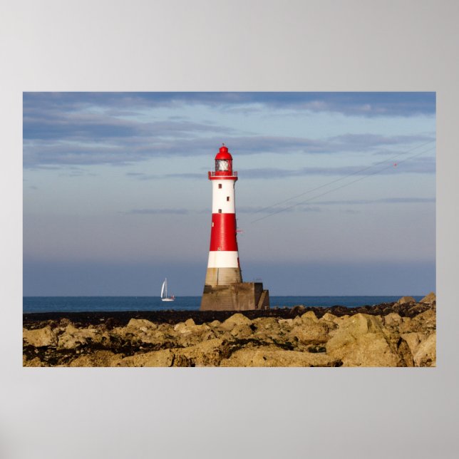 Lighthouses | Beachy Head Lighthouse England Poster (Front)