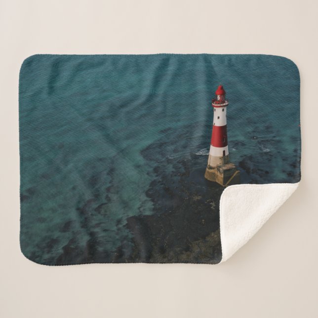 Lighthouses | Beachy Head Lighthouse England Sherpa Blanket (Front (Horizontal))