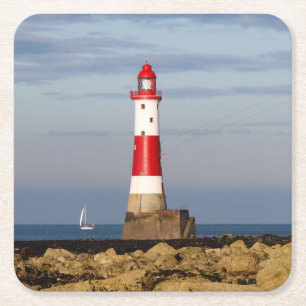 Lighthouses Beachy Head Lighthouse England Square Paper Coaster