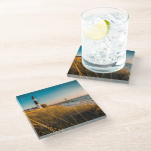 Lighthouses Big Sable Lighthouse Ludington, MI Glass Coaster