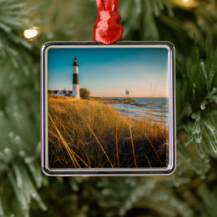 Lighthouses   Big Sable Lighthouse Ludington, MI Metal Ornament