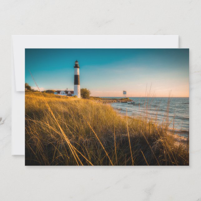 Lighthouses | Big Sable Lighthouse Ludington, MI Thank You Card (Front)