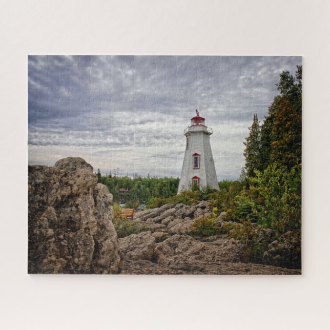 Lighthouses | Big Tub Harbour Tobermory Ontario Jigsaw Puzzle (Horizontal)