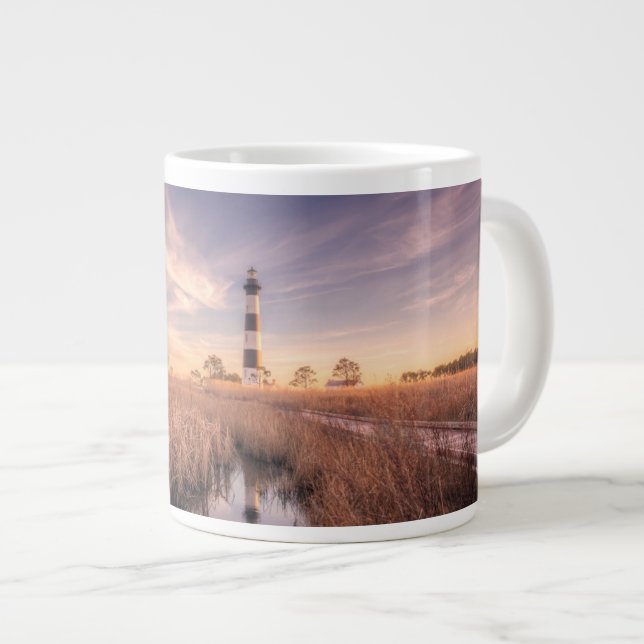 Lighthouses | Bodie Island Outerbanks NC Large Coffee Mug (Front Right)