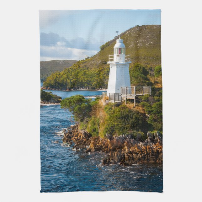 Lighthouses | Bonnet Island Lighthouse Tea Towel (Vertical)