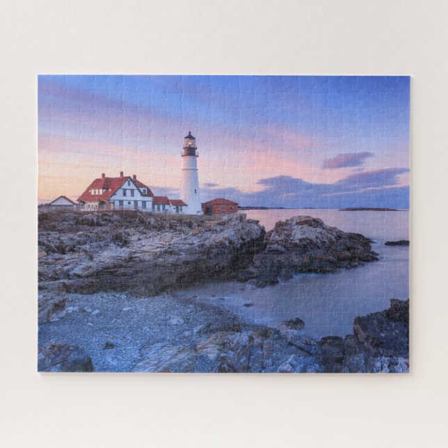 Lighthouses | Cape Elizabeth, Maine Jigsaw Puzzle (Horizontal)