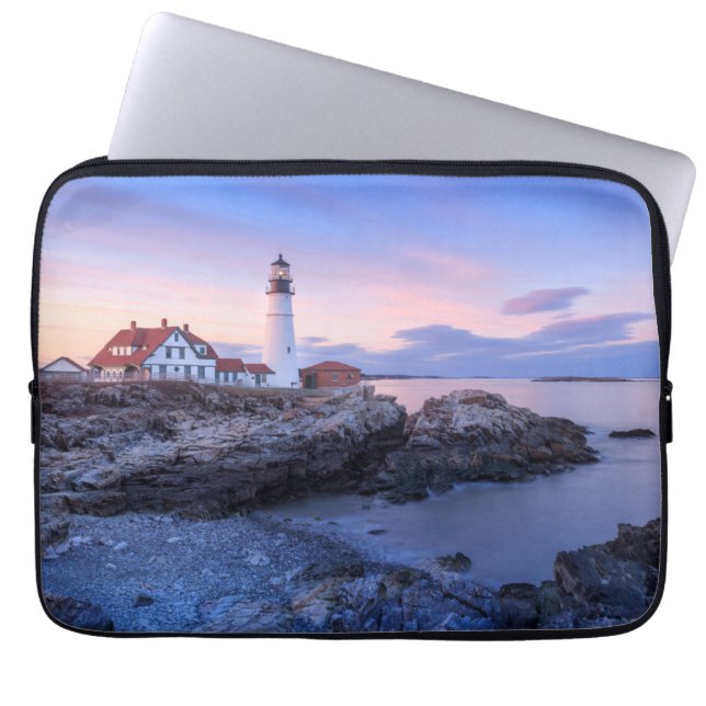 Lighthouses | Cape Elizabeth, Maine Laptop Sleeve (Front)