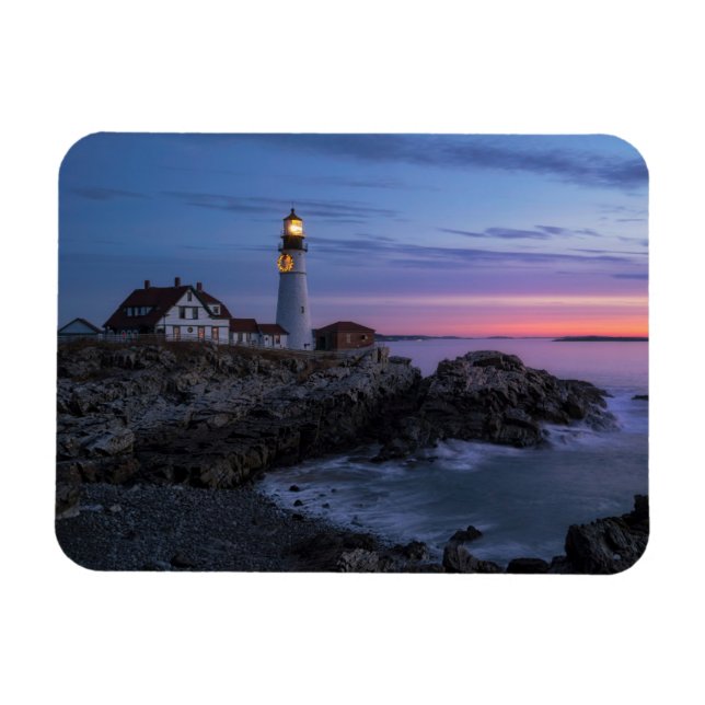 Lighthouses | Cape Elizabeth Maine Lighthouse Magnet (Horizontal)