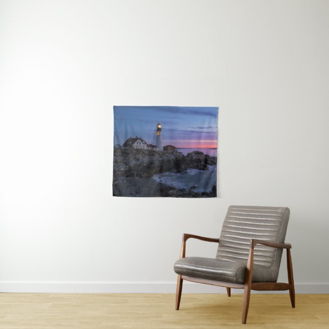 Lighthouses | Cape Elizabeth Maine Lighthouse Tapestry (In Situ (Horizontal))