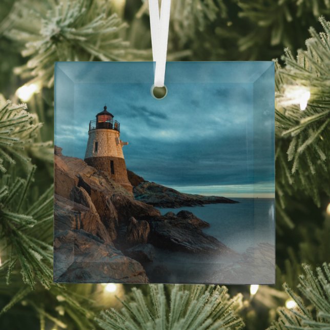 Lighthouses | Castle Hill Lighthouse Glass Tree Decoration (Insitu)