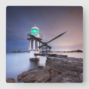 Lighthouses   Cremorne Point Lighthouse Australia Square Wall Clock
