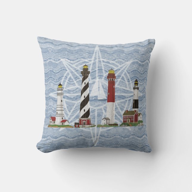 "Lighthouses" Cushion (Front)