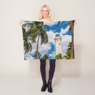 Lighthouses Dewundara Matara Sri Lanka Fleece Blanket