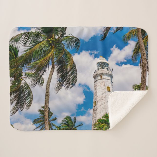 Lighthouses | Dewundara Matara Sri Lanka Sherpa Blanket (Front (Horizontal))
