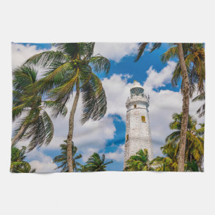 Lighthouses Dewundara Matara Sri Lanka Tea Towel