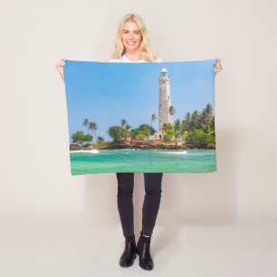 Lighthouses   Dewundara Sri Lanka Fleece Blanket
