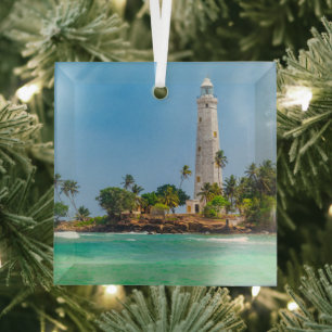 Lighthouses Dewundara Sri Lanka Glass Tree Decoration