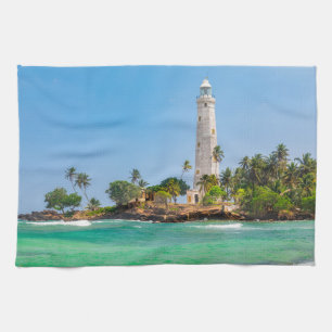 Lighthouses Dewundara Sri Lanka Tea Towel