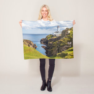 Lighthouses Fanad Head Lighthouse Ireland Fleece Blanket