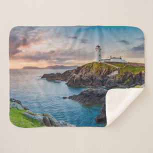 Lighthouses   Fanad Head Lighthouse Ireland Sherpa Blanket