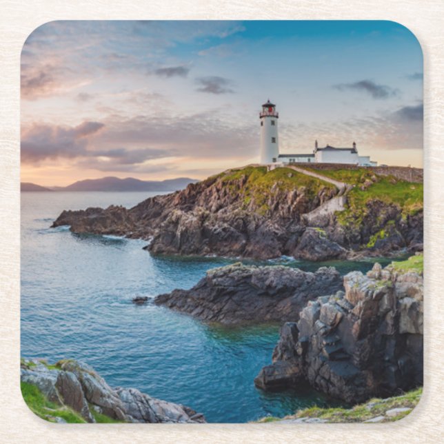 Lighthouses | Fanad Head Lighthouse Ireland Square Paper Coaster (Front)