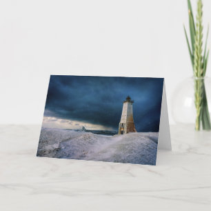 Lighthouses   Frankfort Lighthouse Lake Michigan Card