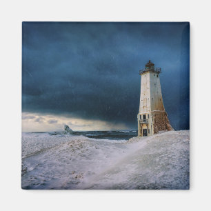 Lighthouses Frankfort Lighthouse Lake Michigan Magnet