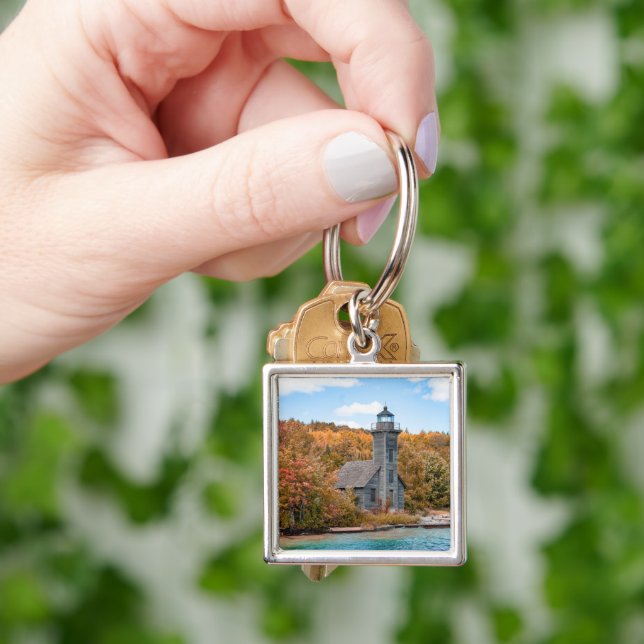 Lighthouses | Grand Island East Channel Light Key Ring (Hand)