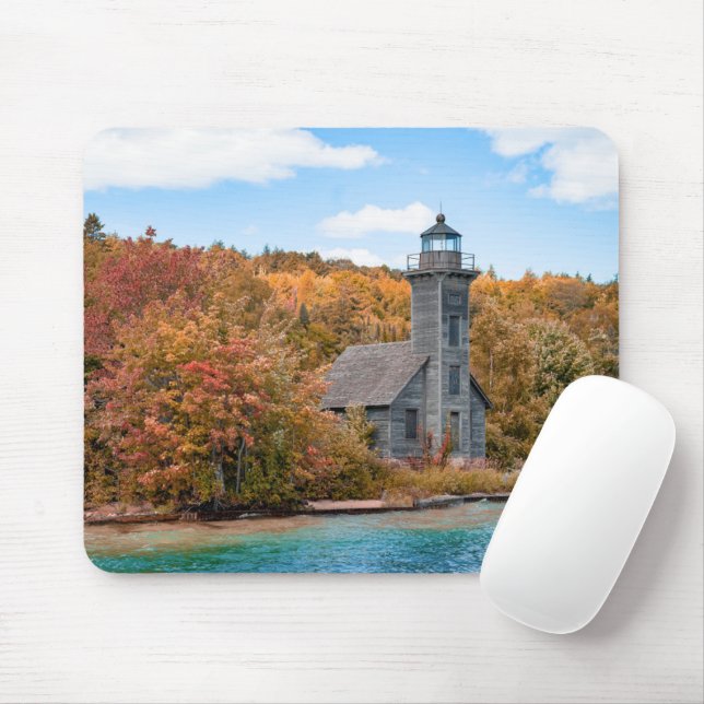 Lighthouses | Grand Island East Channel Light Mouse Pad (With Mouse)