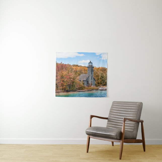 Lighthouses | Grand Island East Channel Light Tapestry (In Situ (Horizontal))