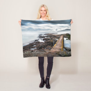 Lighthouses   Grand Marais Lighthouse Minnesota Fleece Blanket