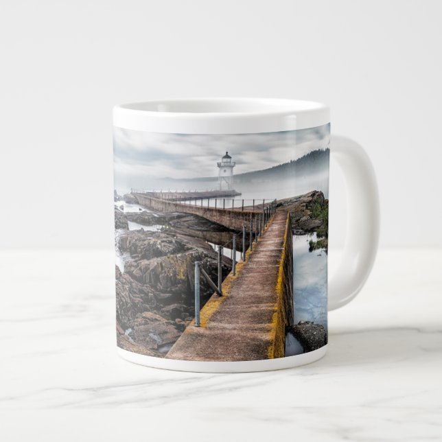 Lighthouses | Grand Marais Lighthouse Minnesota Large Coffee Mug (Front Right)