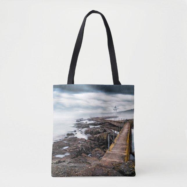 Lighthouses | Grand Marais Lighthouse Minnesota Tote Bag (Front)