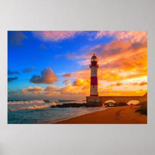 Lighthouses Itapuã Brazil Lighthouse Poster