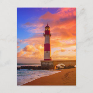Lighthouses   Itapuã Lighthouse Bahia Brazil Postcard