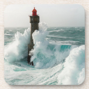 Lighthouses Jument Lighthouse Ouessant France Coaster