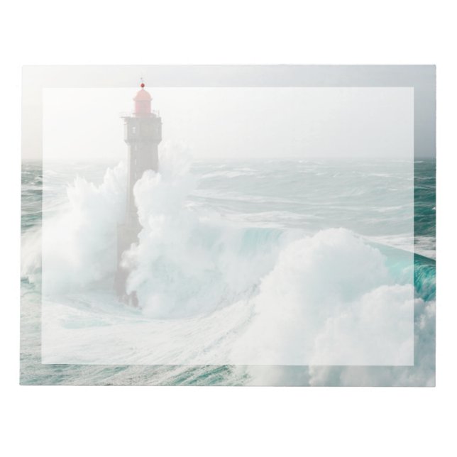 Lighthouses | Jument Lighthouse Ouessant France Notepad (Front)