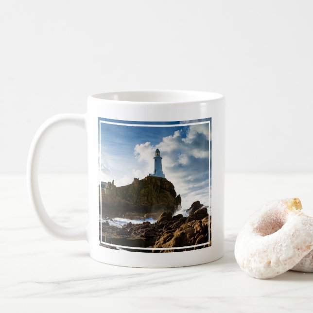 Lighthouses | La Corbière Channel Islands Coffee Mug (With Donut)