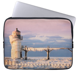 Lighthouses   Lake Michigan Lighthouse Laptop Sleeve