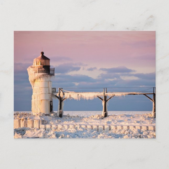Lighthouses | Lake Michigan Lighthouse Postcard (Front)